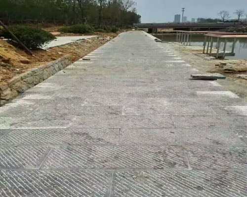 仿古攒道面青石板材铺装效果